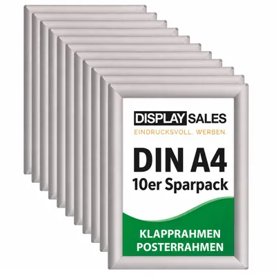 Klapprahmen SNAPIT 10er Set Silber Posterrahmen