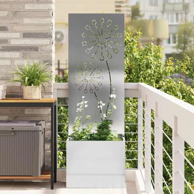 Obrázek produktu pro Maison Exclusive – zahradní zástěna, stříbrná, 50 x 150 cm, nerezová ocel