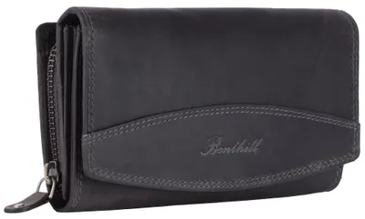 Produktbild von Benthill Damen Geldbörse Leder XXL - Großes Portemonnaie mit RFID Schutz - Echtleder Vintage Damenbörse inkl. Geschenkbox