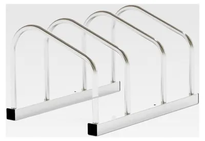 Produktbild von Fahrradständer für 2 Fahrräder 37,5x32x27cm aus verzinktem Stahl für Innen- und Außenbereich geeignet für Boden- und Wandmontage