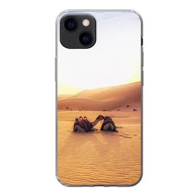 Produktbild von MuchoWow® Handyhülle Schutzhülle Hülle für iPhone 13 Kamel - Wüste - Sand Silikon Softcase Handy Hülle - Karteninhaber