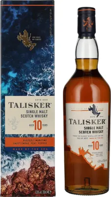 Image de Talisker 10 ans Single Malt Scotch Whisky en coffret cadeau | 45,8 % vol | 0,7 l
