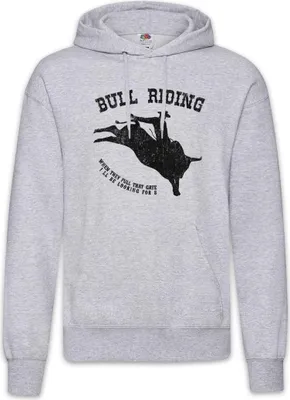Produktbild von Urban Backwoods Bull Riding, Herren Hoodie, Farbe: Hellgrau, Größe: 5XL