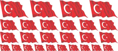 Produktbild von Mini Aufkleber Set - Pack wehend - 4x 51x31mm+ 12x 33x20mm + 10x 20x12mm- selbstklebender Sticker - Türkei - Flagge / Banner / Standarte fürs Auto, Büro, zu Hause und die Schule - Set of 26