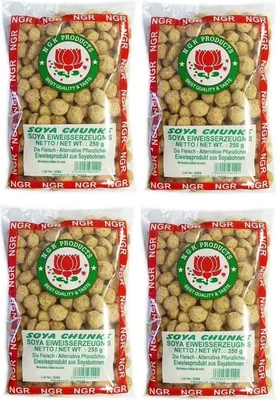 Produktbild von [ 4x 250g ] NGR Soja Kugeln / Fleisch-Alternative SOYA CHUNKS