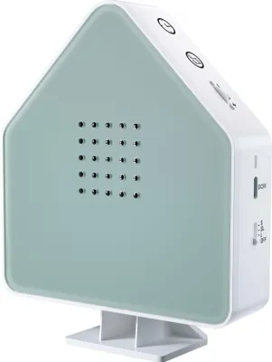 Produktbild von Naturgeräuschebox Vogel Gesang Vogelzwitscher Box unsichtbarer HF Bewegungssensor - Haus Acrylik grün