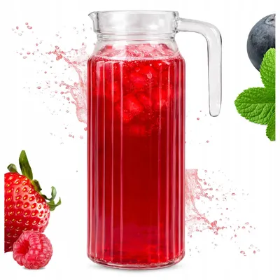 Produktbild von OMAGO Glas-Krug für Wasser und Saft 1,1L Elegant Funktional