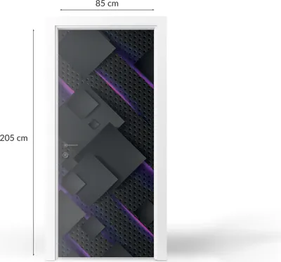Produktbild von Türaufkleber Innentüren Selbstklebende Kreativ Wandsticker - Futuristische Abstraktion - 85 x 205 cm