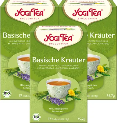 Produktbild von 3 x  YOGI TEA Basische Kräuter | 3 x 35,7g