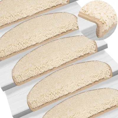 Zdjęcie produktu dla vidaXL Podkładki pod stopy 10 szt. 65x21x4 cm kremowe półokrągłe duże