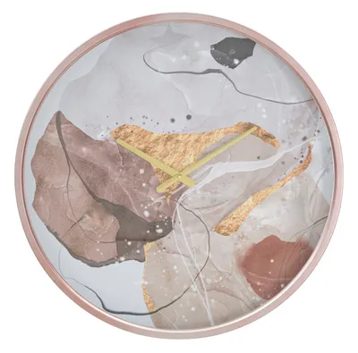 Image de Horloge murale Mauro Ferretti rose Ø60x6 cm multicolore