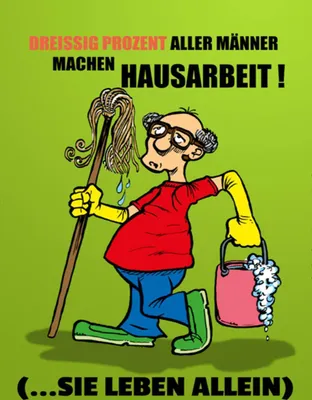 Produktbild von vianmo Holzschild 40x30 cm 30% aller Männer machen Hausarbeit