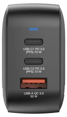 Produktbild von Verbatim Mini GaN Charger 70W, Drinnen, AC, 20 V, Schwarz