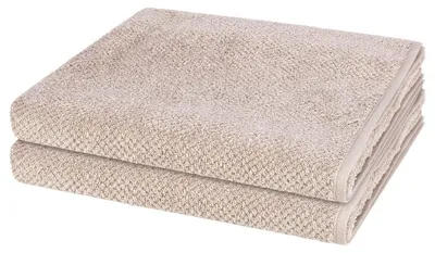 Produktbild von Cawö Pure 2 X Duschtuch im Set Natürliches Material mit feiner Struktur, Saugfähig und hautfreundlich, Trocknergeeignet und pflegeleicht