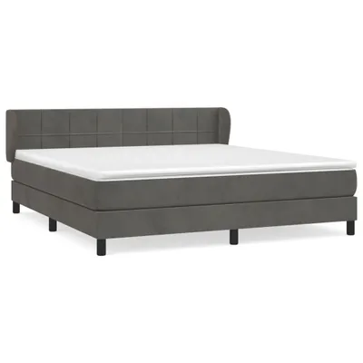 Productafbeelding van vidaXL Boxspringbed met matras, donkergrijs, 160x200 cm, fluweel