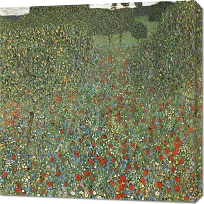 Immagine prodotto di Quadro 70x70 cm Mohnfeld, Gustav Klimt Vintage per il salotto