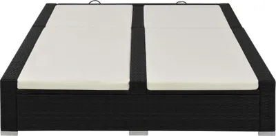 Produktbild von vidaXL Doppel-Sonnenliege Poly Rattan Schwarz