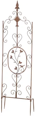 Image de Étagère pour plantes grimpantes Burgus - Support métallique pour plantes | Couleur : marron antique | Dimensions : 35 x 1 x 122 cm