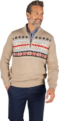 Produktbild von NZA Pullover braun Baumwolle bedruckt