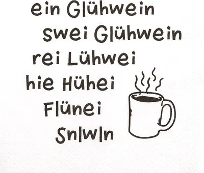 Produktbild von 20 Servietten ein Glühwein - Zu viel Glühwein 33x33cm
