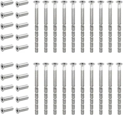 Produktbild von M4 Schrauben Set, verzinkter Stahl, 20 Stück, für Türgriffe