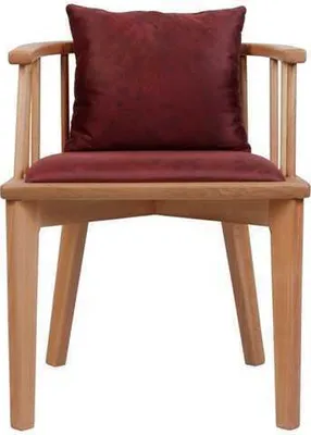 Produktbild von Brauner Esszimmer Stuhl Design Holzstuhl Einsitzer Polster 1-Sitzer