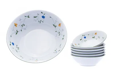 Obrázok produktu pre Thun 1794 Súprava kompótov, porcelán, lúčne kvety, Jana/Angelika, Thun, 7 d.