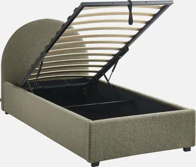 Produktbild von sweeek - Boxbett mit Lattenrost und Kopfteil, 90 x 190cm - Khaki