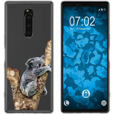 Produktbild von PhoneNatic Case kompatibel mit Sony Xperia 1 Silikon-Hülle Vektor Tiere Koala M9