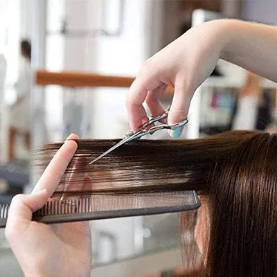 Produktbild von Friseurschere, 10-teiliges professionelles Friseurscheren-Set, Haarschneideschere, Haarschere, Schwanzkamm, Haarumhang, Haarkamm