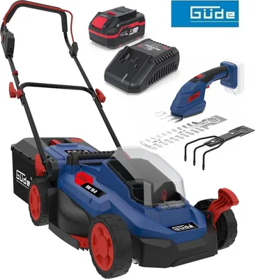 Produktbild von GÜDE City Rasenmäher RM 18/33 18V, 33 cm Gras, Strauchschere, Akku 4.0 Ah