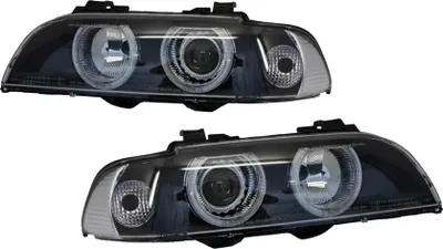 Image de Angel Eyes Phares pour BMW Série 5 E39 96-03 Facelift Noir Chrome Edition