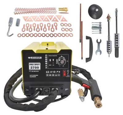 Immagine prodotto di Estrattore per ammaccature - Saldatrice a punti GYS2700 - 220V - 2 kW, 3500A - Dispositivo per la riparazione di ammaccature su carrozzerie di automobili - Officina di carrozzeria