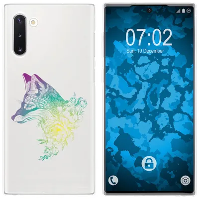 Produktbild von PhoneNatic Case kompatibel mit Samsung Galaxy Note 10 Silikon-Hülle Floral Fuchs M1-4