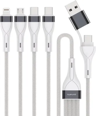 Immagine prodotto di 4smarts USB-C/A Multi-Ladekabel 4in2 25cm, weiß