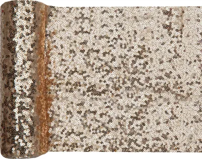 Produktbild von Tischläufer gold aus Pailletten 3 m x 19 cm