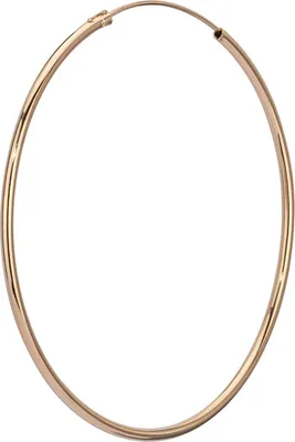 Produktbild von Single Creole Ohrringe Vergoldet Ohrschmuck Ohrhänger 60mm 7413