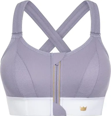 Produktbild von Shefit Lila Und Weisser Sport-Bh, Starker Halt, Verstellbar, L