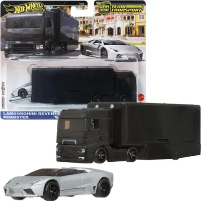 Produktbild von MATTEL | Hot Wheels Premium Set - Lamborghini Reventon & Flipsider Hauler - 1:64 - Sammlerqualität - Realistische Details