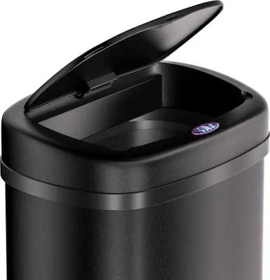Produktbild von Sensor-Abfallbehälter Edelstahl schwarz 50L