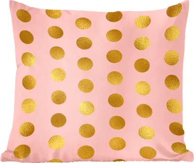 Produktbild von MuchoWow® Zierkissen Sofakissen Wohnzimmer Dekokissen 50x50 cm Muster - Kreis - Rosa - Komfort - Sofakissen