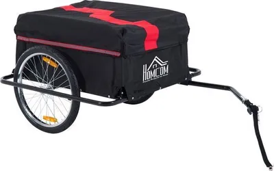 Produktbild von Homcom HOMCOM Transportanhänger Fahrradanhänger Cargoanhänger Fahrradanhänger schwarz 5664-0005R
