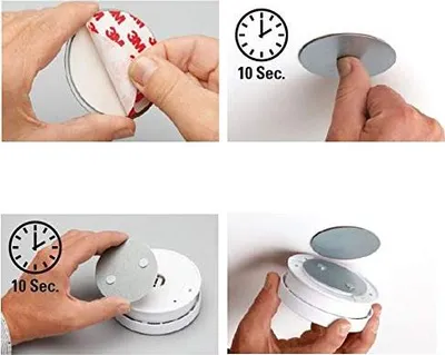 Produktbild von UNITEC Magnethalterung Rauchmelder 40mm | extrem stark | selbstklebend