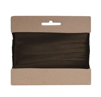 20m Schrägband Satin 20mm gefalzt schokobraun
