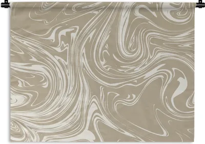 Produktbild von MuchoWow® Wandteppich Wandbehang Marmor - Weiß - Muster 60x45 cm Tapisserie Dekoration Wandtuch - Das Schlafzimmer