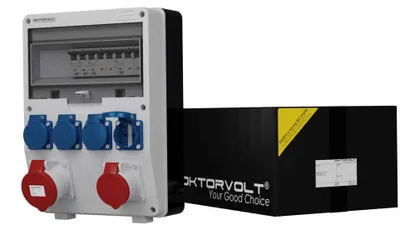 Obrázok produktu pre Rozdeľovač prúdu 4x230V, 1x16A, 1x32A, zásuvky CEE