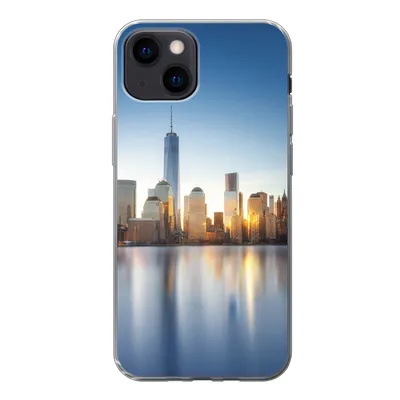 Produktbild von MuchoWow® Handyhülle Schutzhülle Hülle für iPhone 13 mini New York - Skyline - Spiegelung Silikon Softcase Handy Hülle - Softcase