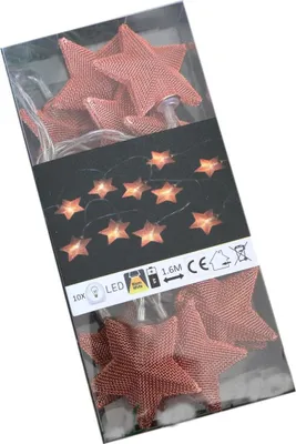 Produktbild von Gift-Company Lichterkette LED Stern geflochten kupferfarben