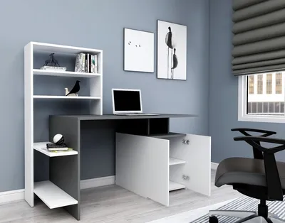 Produktbild von Skye Decor, Melis- Melis CTQ, Weiß,,Anthrazit, Couchtische, 73,8x146,3x60 cm, 100% Melaminbeschichtete Partikelplatte