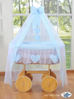 Immagine prodotto di Cesta per bambini con baldacchino Deluxe - Amelie blu